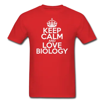 "Keep Calm and Love Biology" (white) - Men's T-Shirt