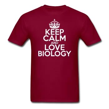 "Keep Calm and Love Biology" (white) - Men's T-Shirt