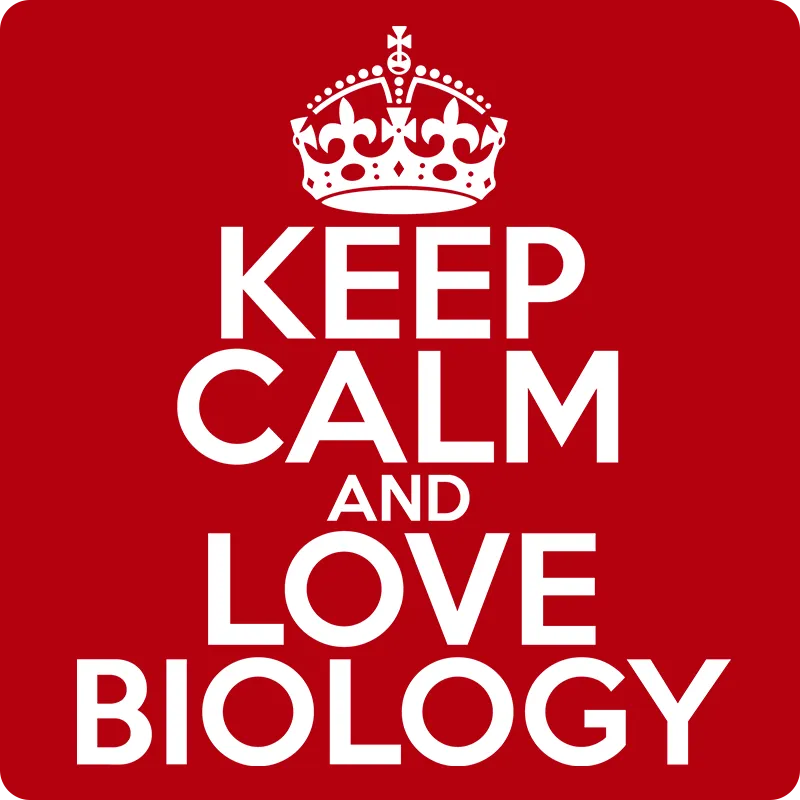 "Keep Calm and Love Biology" (white) - Men's T-Shirt