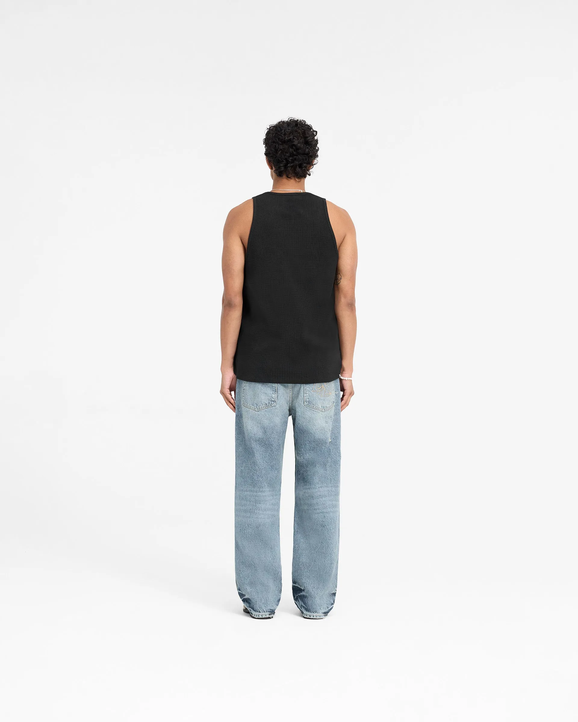 Represent X Duke   Dexter Ribbed Vest - Black