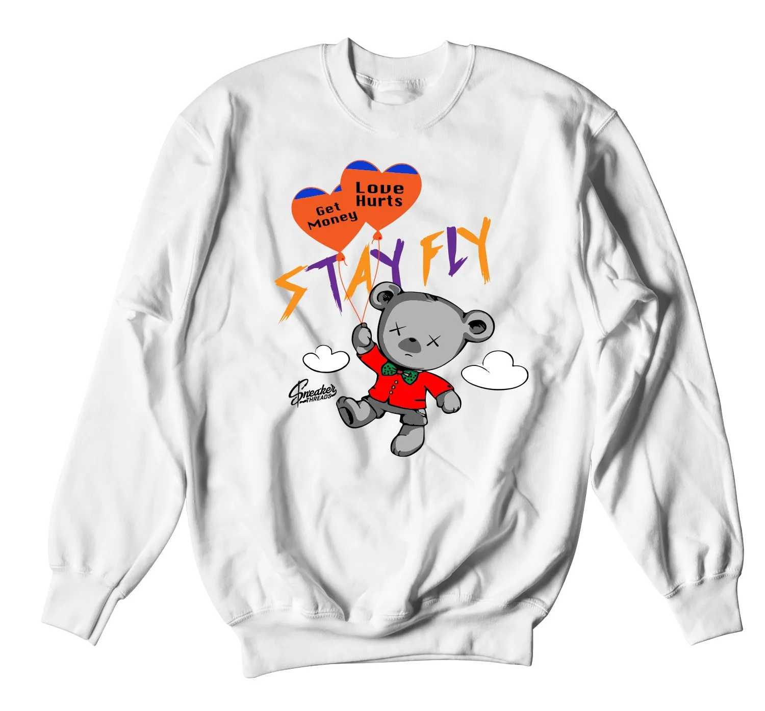 Retro 2 Multi Sweater - Money Over Love - White