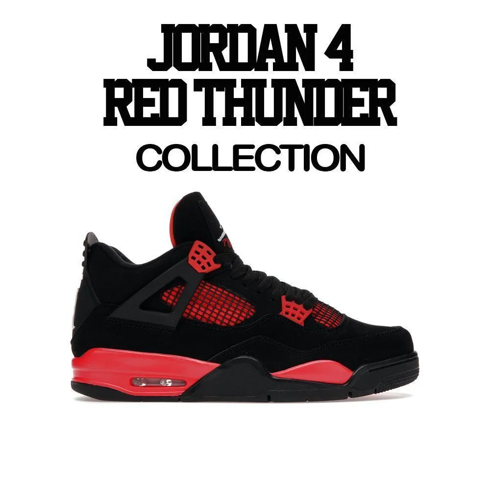 Retro 4 Red Thunder Shirt - ST Michael - Red