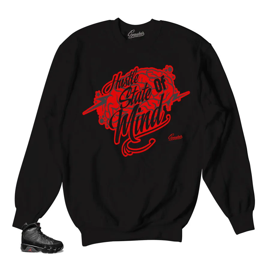 Retro 9 Bred Sweater - State Of mind - Black