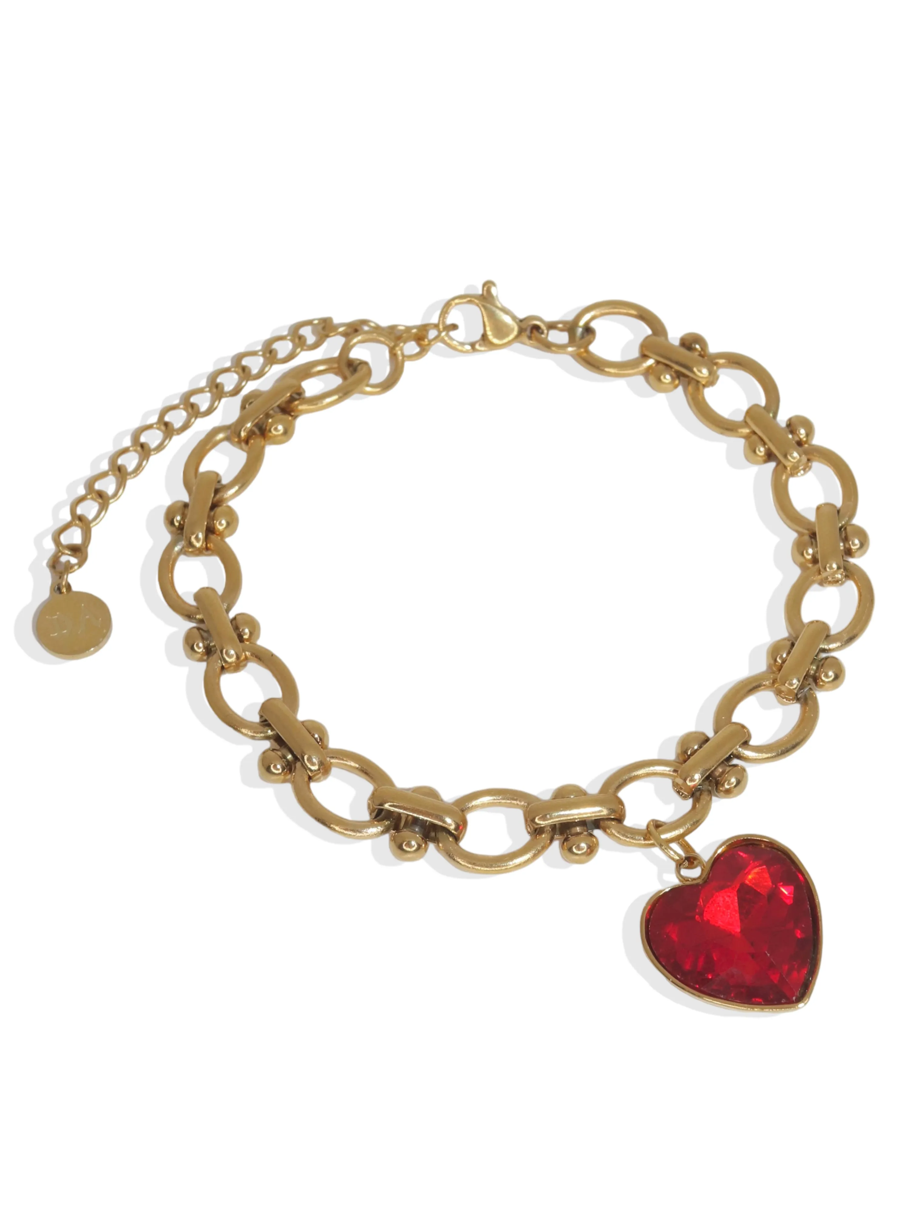 Ruby Heart Bracelet