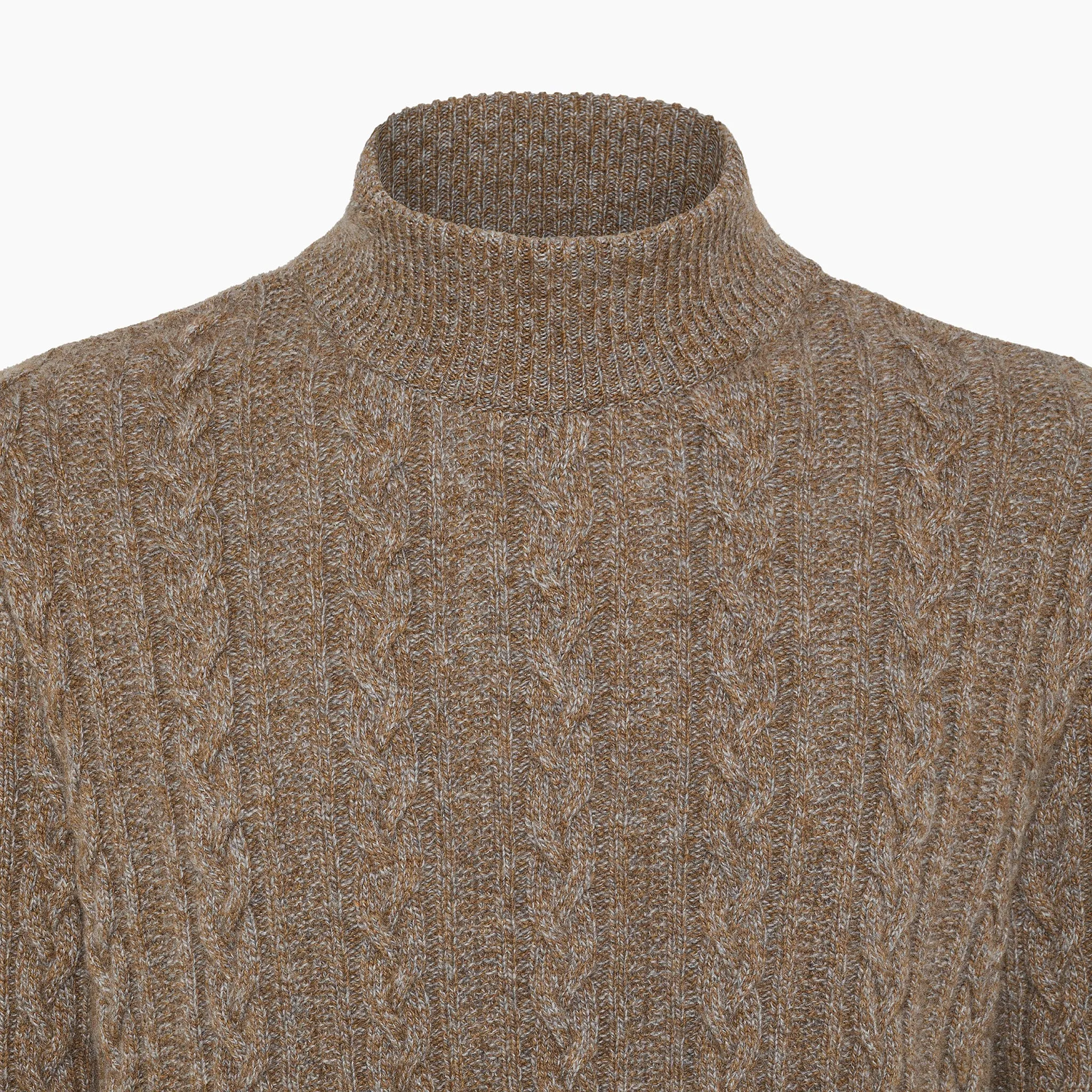 Sauvian knitted Crew Neck in Mouliné Cashmere