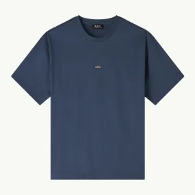 T-Shirt Boxy Micro Logo - Steel Blue