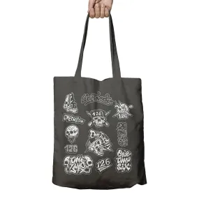 Tattoo Flash Organic Tote Bag (Charcoal)