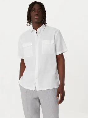 The Short Sleeve Hemp Shirt in Bright White