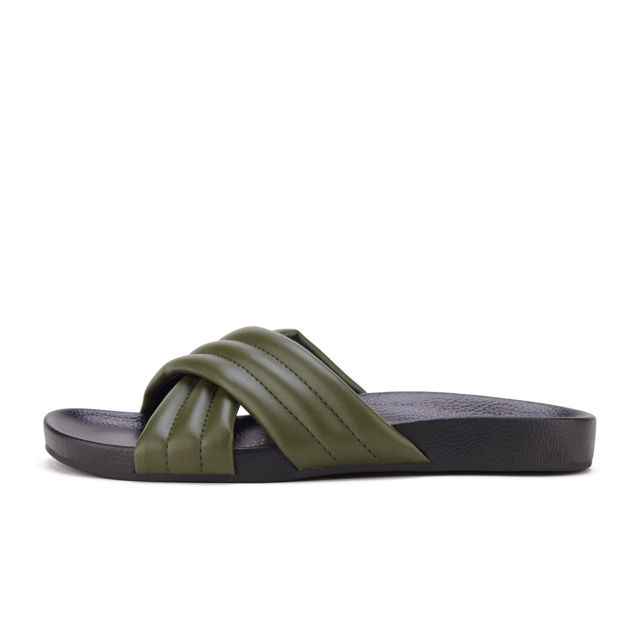 Tide Cross Padded Cactus Leather Green