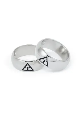 Triangle Fraternity Sterling Silver Wide Band Ring