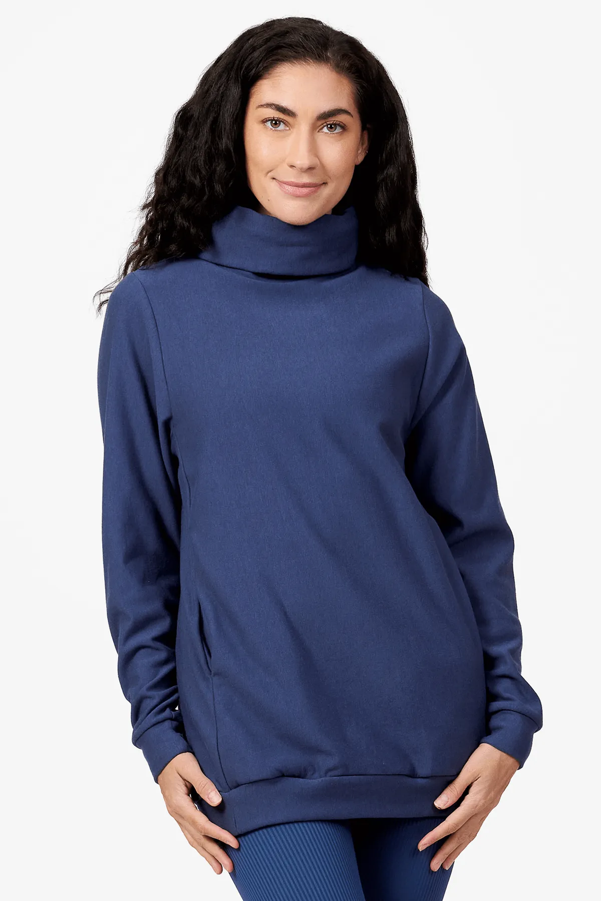 Turtleneck Tunic in Sargasso Sea