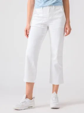 Vacation Crop High Rise Pant White