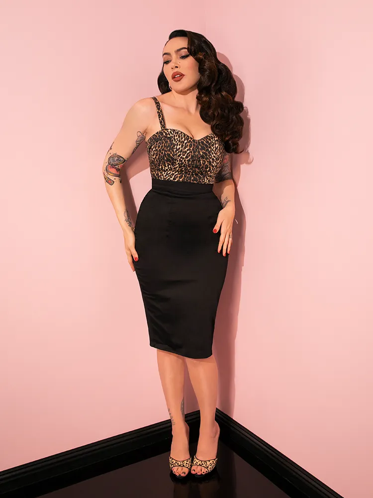 Vixen Pencil Skirt in Black - Vixen by Micheline Pitt