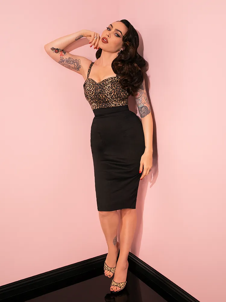 Vixen Pencil Skirt in Black - Vixen by Micheline Pitt