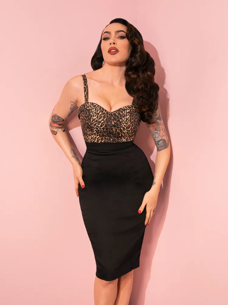 Vixen Pencil Skirt in Black - Vixen by Micheline Pitt