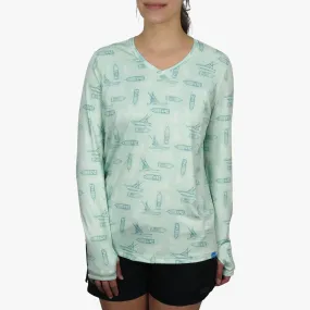 Women's Captain's Lounge LS Performance Shirt | Neo Mint