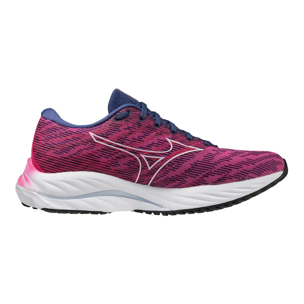 Women's Mizuno Wave Rider 26, Festival Fuchsia/Halogen Blue, 9 B