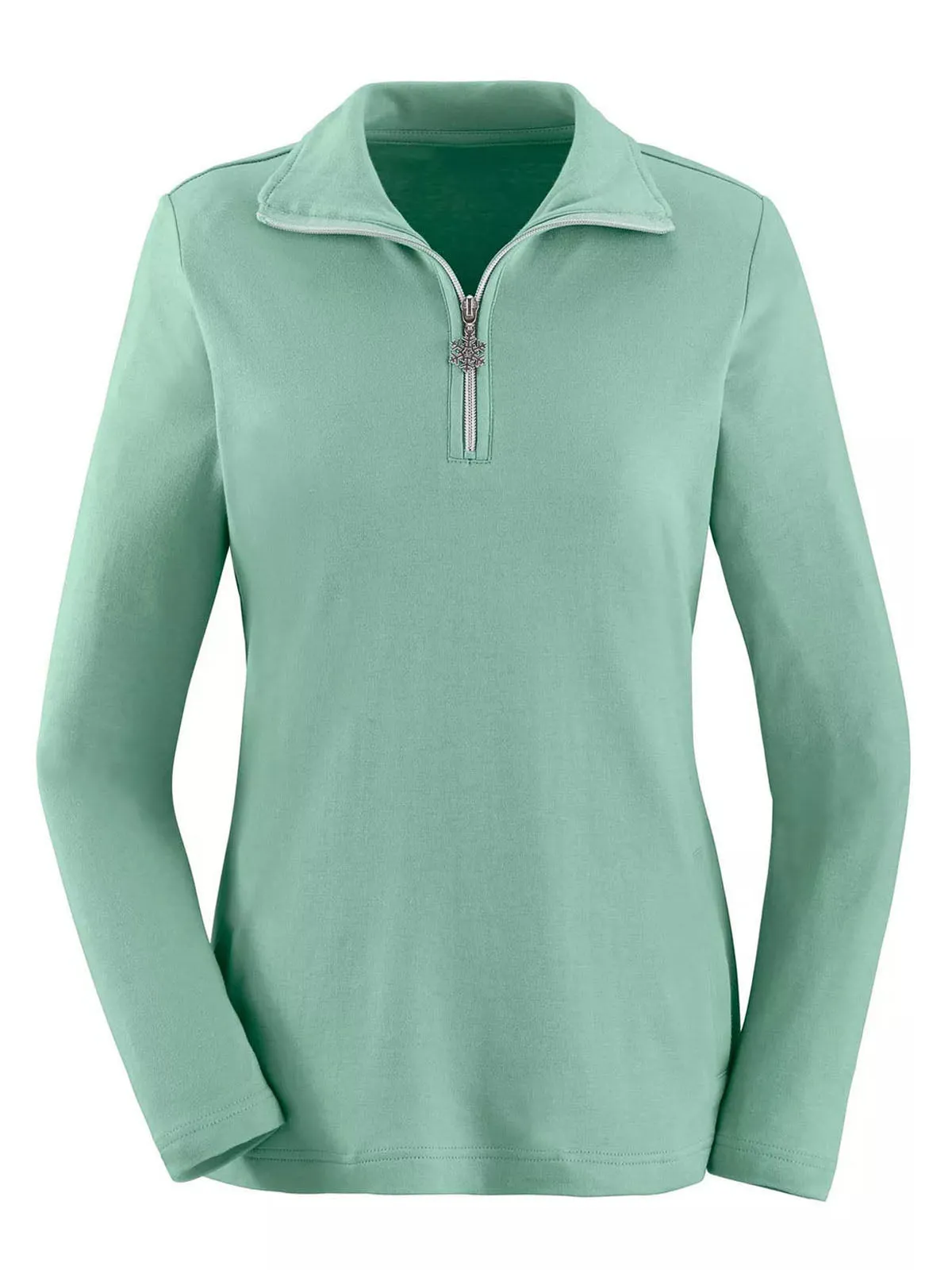 Women's Pure Cotton Half Zip Sweatshirt