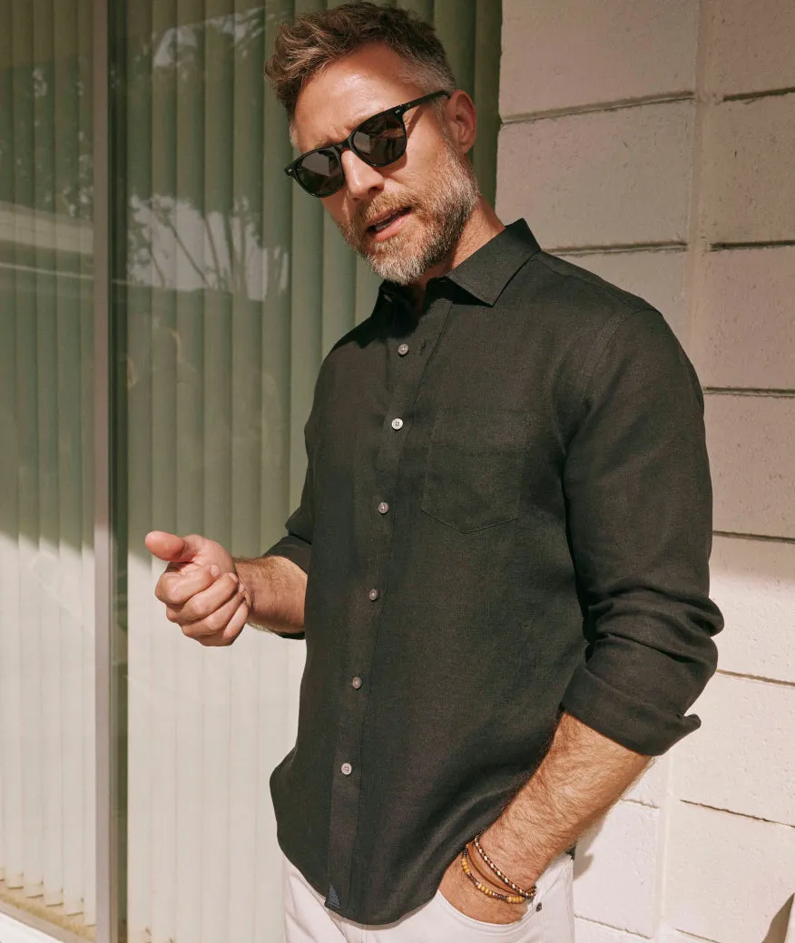 Wrinkle-Resistant Linen Vin Santo Shirt